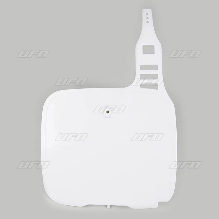 UFO ETUNUMEROKILPI YZ125-490 86-91 VALKOINEN 046