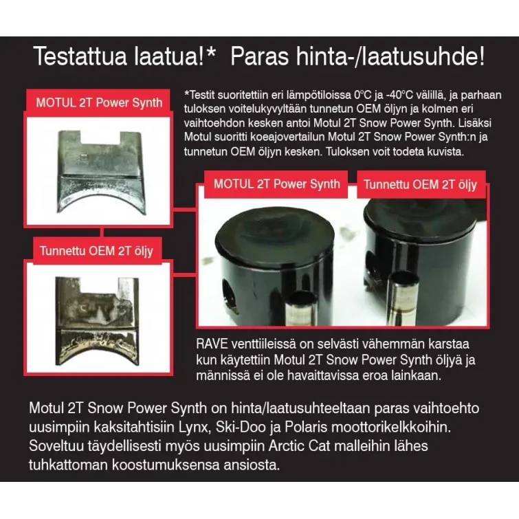MOTUL SNOWPOWER SYNTH 2T 4LTÄYSSYNTEETTINEN MOOTTORIKELKKA ÖLJY