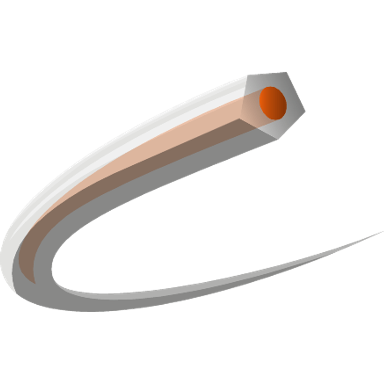 CORECUT Ø2,4 MM X 90 M, ORANSSI/LÄPINÄKYVÄ