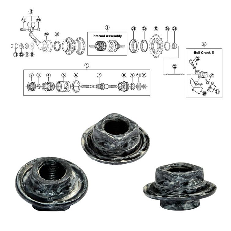 SHIMANO 3-V (SG-3C40/41), KUULAKARTIO OIKEA PŠLYSUOJALLA