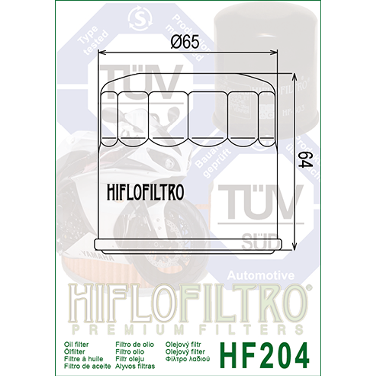 HIFLO ÖLJYNSUODATIN HF204