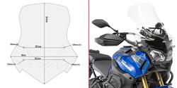 GIVI SPECIFIC SCREEN, TRANSP. 56,5 X 50 CM (H X W) XT1200ZE