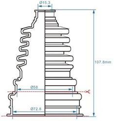 VETOAKSELIN SUOJAKUMISARJA, 15X58/72MM ART:: ATV AR