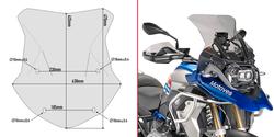 GIVI SPECIFIC SCREEN, SMOKED 43,5 X 43 CM (HXW) R1200GS/R125