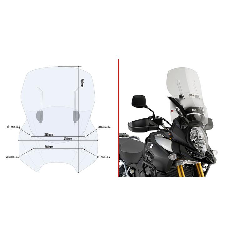 GIVI SPECIFIC SLIDING WIND-SCREEN, SUZUKI DL1000 V-STROM (20