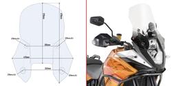GIVI SPECIFIC SCREEN, TRANSPARENT 37 X 41 CM 1190 ADVENTURE