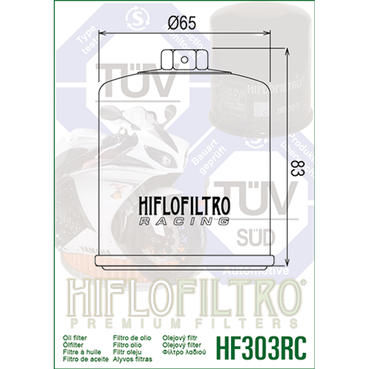 HIFLO &Ouml;LJYNSUODATIN HF303RC (RACING 17MM)