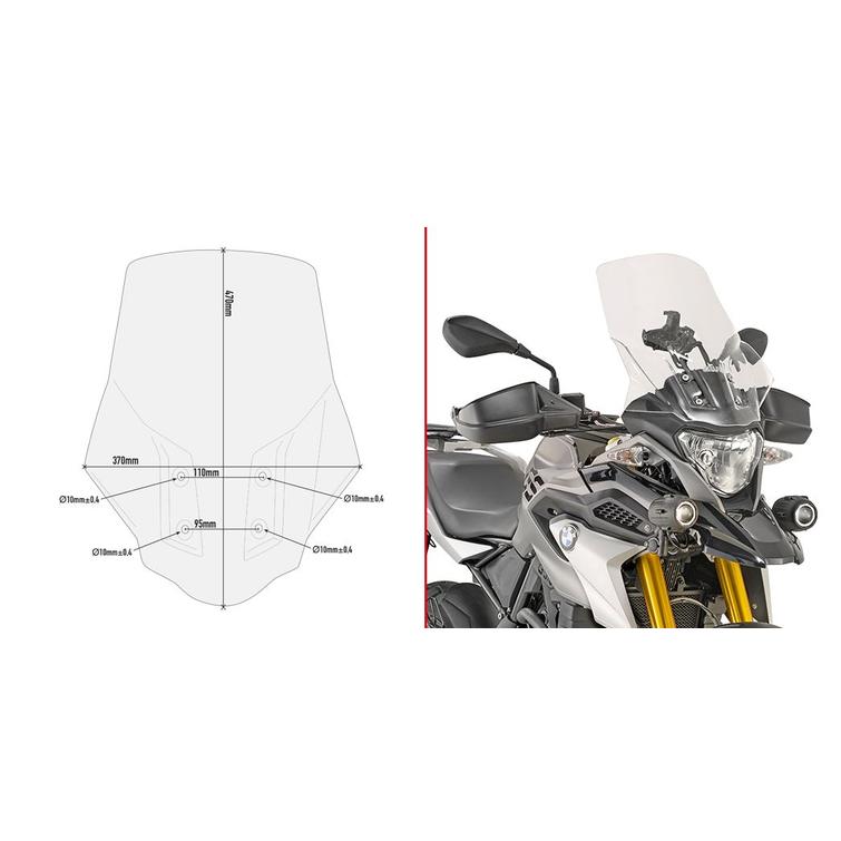 GIVI WINDSHIELD 47X37CM G310GS 17-
