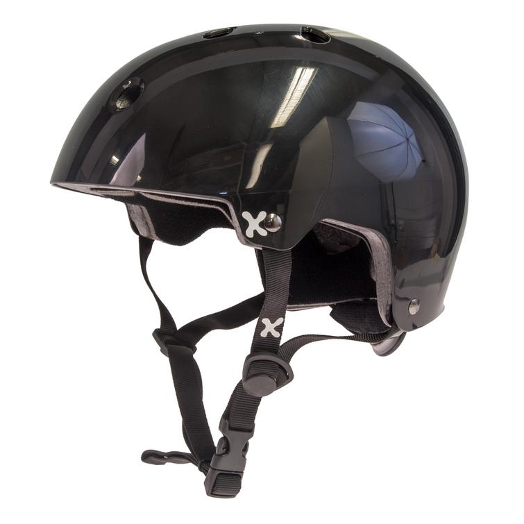 PYÖRÄILYKYPÄRÄ GTX BMX JUNIOR, 48-54CM, KIILTÄVÄ MUSTA, SÄÄTÖPANNALLA