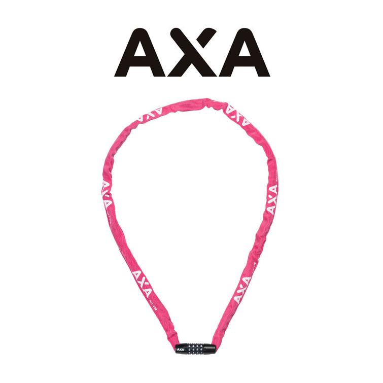 KETJULUKKO AXA RIGID 120 KOODILLA, PINKKI