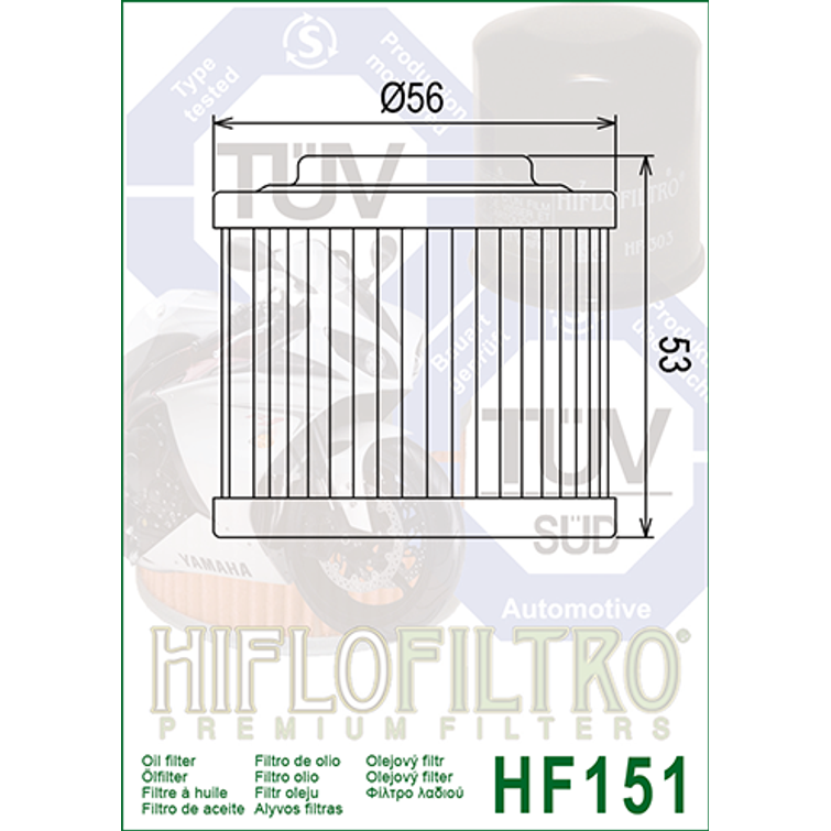 HIFLO ÖLJYNSUODATIN HF151