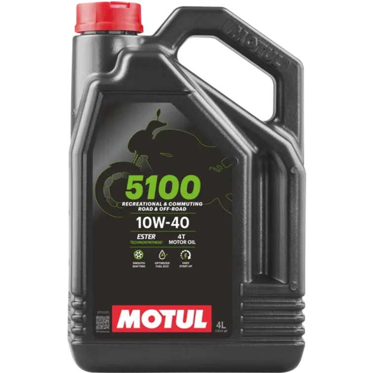 MOTUL 5100 4T 10W40 TECHNOSYNTEETTINEN MOOTTORIPYÖRÄÖLJY 4 LITRAA