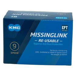 KETJULUKKO KMC 9R EPT SILVER, 11/128", 40 KPL/ LTK