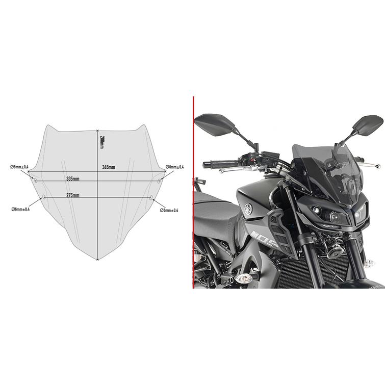 GIVI SPOILERIPLEXI, SAVU 28 X 36,5 CM MT-09 (17-18)